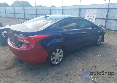 2011 Hyundai Elantra Limited из США, поврежденный, VIN 5NPDH4AEXBH074981
